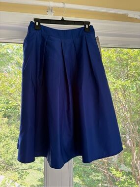 Women's Cobalt Blue Circle Skirt — Classic Flare